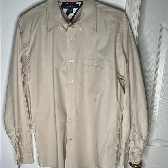 TOMMY HiLFIGER Men's Beige Shirt CX - Picture 1 of 9